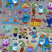 SpongeBob SquarePants 1pc Ugly Fish Cartoon Nail Art Sticker, DIY Self-Adhesive Creative Decorative Sticker - Multicolor - View 6