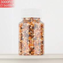 3000pcs Brown Tone Beads In Round Bottle, Uniform Particles With Good Fusion, DIY Earrings, Pendants And Accessories, Handmade Craft To Kill Time And Relieve Stress, Creative Handicraft Material - 2.6mm Puzzle Beads - View 18