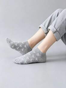 30/20/15/10 双装女士黑白灰短袜，时尚简约短袜 - 彩色 - 查看 7