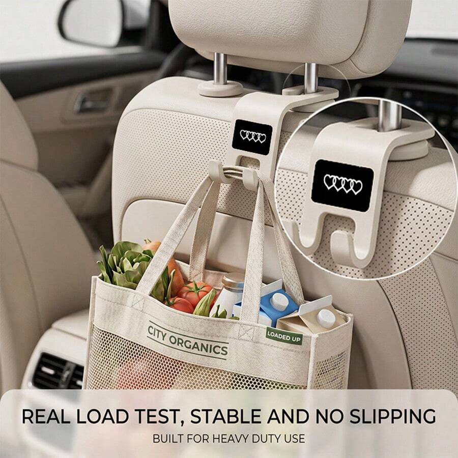 Móc treo đồ phía sau ghế, loại móc đôi chịu lực, đa năng, phù hợp với các dòng xe Audi S Line A3 A4 A5 A6 A7 A8 S3 S4 S5 S6 S7. - A - Xem 1
