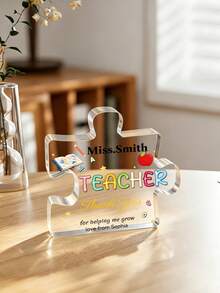 Targa in acrilico personalizzata per la Festa dell'Insegnante, decorazione in acrilico personalizzata, regalo personalizzato per la Festa dell'Insegnante, regalo di compleanno, decorazione per la casa, oggetto commemorativo, riutilizzabile, carino, ricordo di laurea, multifunzionale, regolabile, decorativo, raffinato, di alta qualità, moderno, colorato, confortevole, alla moda, personalizzato, unico, regalo ideale per lui, regalo ideale per lei, famiglia, amici, ufficio, sala da tè, scuola - Multicolore - Visualizzare 3