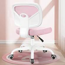 Primy Desk Chair Pink Study Chair for Boys Girls with Height Adjustable Swivel Mesh Task Student Chairs for 4-12 Growing Teen Office Chair for Home/School/Office Pink - rosa - Ver 9