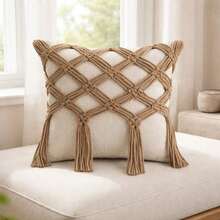 Handmade Braided Cotton Macrame Cushion Cover 45cm X 45cm - Chocopalha73 - View 7