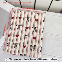 1个黑色蝴蝶结和红色爱心条纹透明背板平板电脑保护套，带笔槽，兼容iPad 10代/11英寸（A16 2025）/三星Galaxy S9/S7/S10+/三星Galaxy Tab S6 Lite 10.8英寸/华为Matepad - 彩色 - 查看 9
