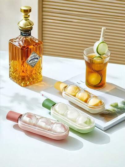 1pc Tomato Popsicle Mold, 1pc Round Ice Ball Maker Bottle, Easy Release Tomato Shaped Tray, Suitable For Beverages, Whiskey, Cocktails, Iced Coffee, Etc.