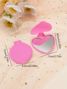 1/5/10/50pcs Cute Small Mirrors, Student Dormitory Makeup Mirror, Portable Pocket Mirror - Multicolor - View 2