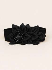 Boho Elegant Beaded Decor Tape Belt For Coats And Dresses Halloween Summer, School Fall, Autumn, Halloween GQ9K - 淺褐色的 - 查看 1