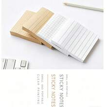 1/5/10pcsPack Creative Sticky Note Pads - Peel-And-Stick Notes With Strong Adhesion - Grid-Patterned Pages - Reusable - Ideal For Students - Notes - Messages - And Markers - Office Memo Stickers - Multi-Purpose Bullet Journal Decor - ' Crafts - DIY Origami Materials - Creative Collage - Flowers - Bookmarks - Greeting Cards - Handmade Projects - Portable - Suitable For Daily Use - School - And Office - General Small Supplies - Multicolor - View 4