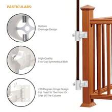 Soporte para sombrilla de acero inoxidable soporte para sombrilla de patio resistente se adapta a paraguas de hasta 2 pulgadas base para sombrilla de patio se puede montar en una superficie plana - Blanco - Ver 6