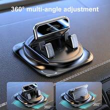 360° Rotating Car Phone Holder, No-Installation Silicone Anti-Slip Dashboard Mount - Car Mount - View 5