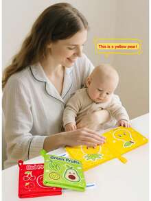 Crinkle Sound Books With Sand, Unrippable Cloth Books, Fruit Educational Toys To Promote Early Learning And Cognitive Development, Christmas, Birthday, Halloween, Thanksgiving, Easter Gifts - Multicolor - View 8