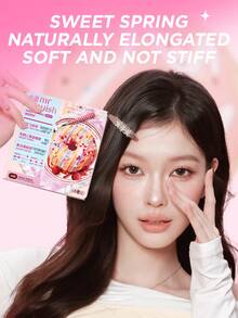 48 Clusters False Eyelashes - Little Sugar Bean - Spring Sweet Series - Holiday Atmosphere Makeup Christmas Appearance Big Eye Sweet Girl Eyelashes Full Of Energy Sweetness Vertical Enlargement Puffy Eyes Short Round Eyes Easy To Wear MR.WISH (Glue Not Included) - LC - View 3