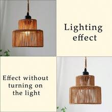 1pc Beautiful Modern Fabric Lamp Shade, Beige Fabric, Replacement For Ceiling Lights In Living Room, Dining Room, Bedroom, No Power Or Battery Required - Multicolor - View 6