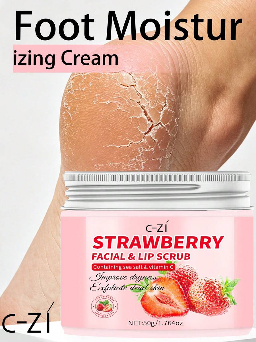 CI-ZI Exfoliating Scrub - Moisturizing And Smoothing For Body, Face, Hands And Feet, Deep Nourishing For Radiant Skin - Strawberry - View 1