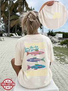 Women T-Shirts - [White] - View 7