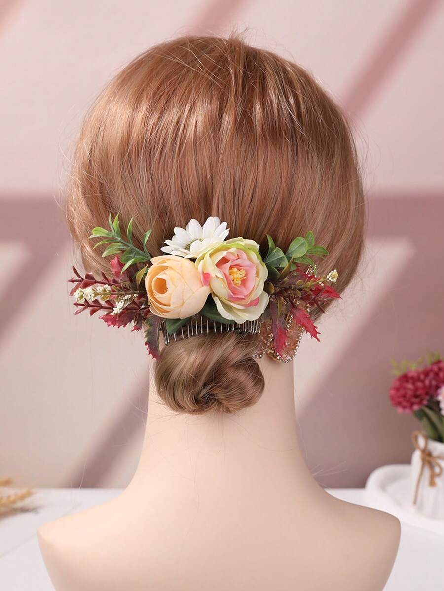 1pc Bohemian Style Thai Headpiece, Suitable For Water Festival Celebration, Beach Vacation,Travel,Birthday - Yellow - View 1