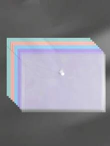 10/8/5/3/1 buah Map File A4 Polipropilena, Tas Dokumen Transparan Gaya Modern dengan Kancing Jepret, Kantong Penyimpanan File PP Tahan Air dan Tahan Lama, Cocok untuk Pelajar dan Penggunaan Kantor - MultiWarna - View 16
