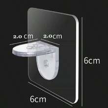 Bộ 6/20/30 chiếc giá đỡ kệ, kẹp kệ dán, ghim kệ chịu lực, thích hợp cho tủ, kệ sách, kệ tủ quần áo, giá đỡ kệ tủ trong suốt, sử dụng trong nhà. - Trong sáng - Xem 5