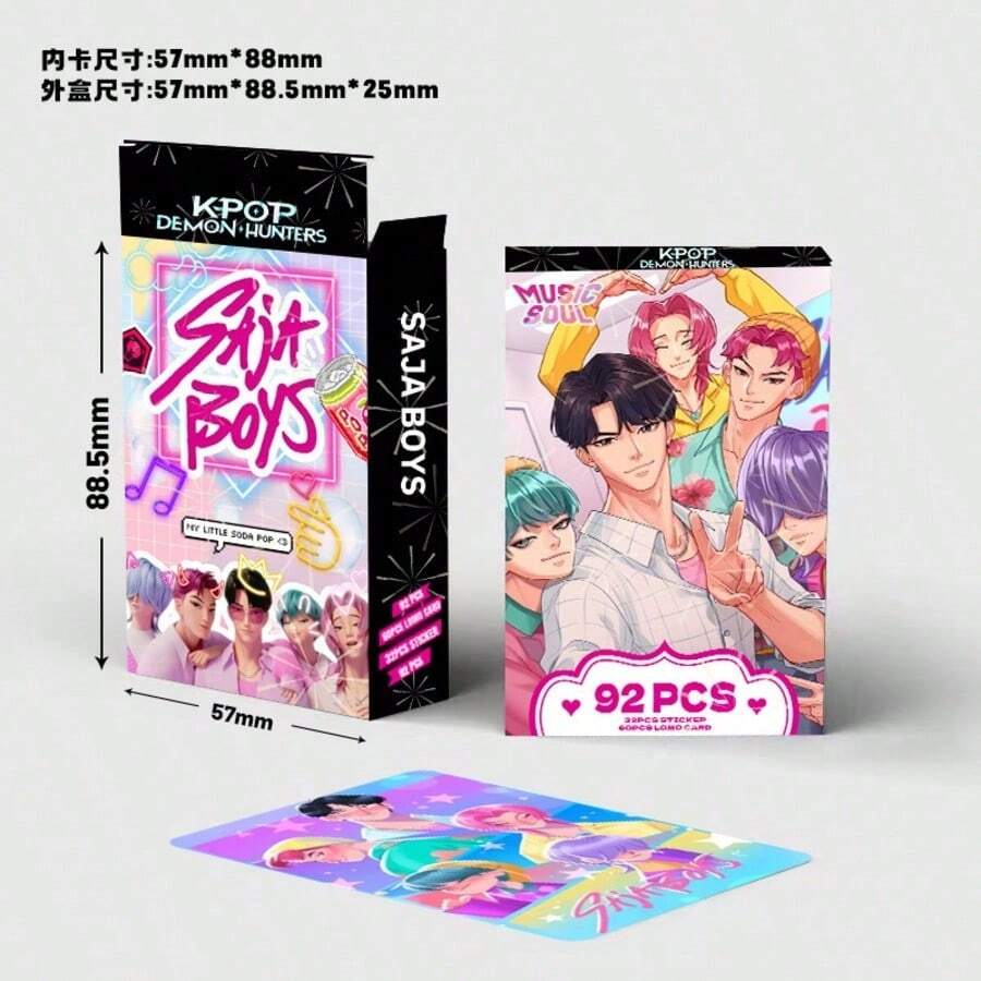 Bộ 92 thẻ ảnh người nổi tiếng HUNTR/*, thẻ LOMO hai mặt độ phân giải cao, bộ sưu tập album "Golden", "Takedown", "How It's Done", hàng hóa dành cho người hâm mộ Shaka, phụ kiện nhạc Pop, hàng hóa thần tượng, quà sinh nhật và quà tặng ngày lễ cho người hâm mộ. - Nhiều màu - Xem 1