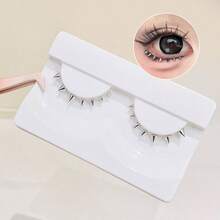 1 Cặp mi giả đính đinh tán kim loại, phụ kiện trang điểm cosplay, dải mi siêu mỏng trong suốt có thể tái sử dụng. - Xem 11