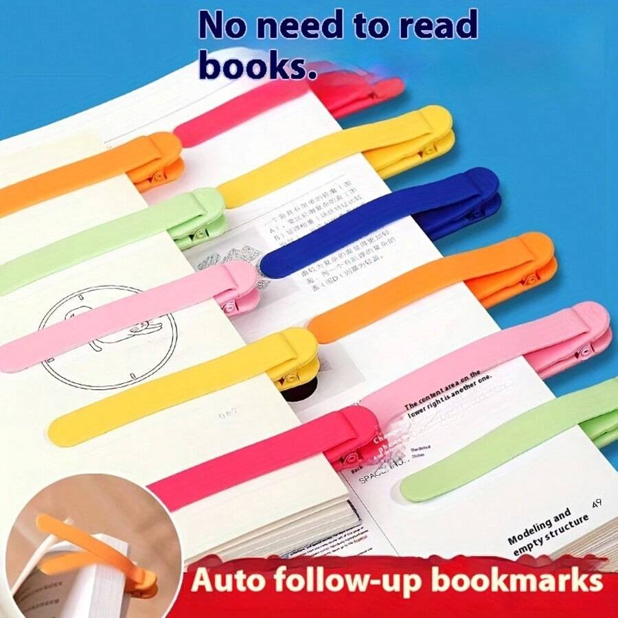 Marcador de libro de silicona suave con seguimiento automático, soporte de bolígrafo con diseño minimalista, rastreador de progreso de lectura, herramienta de lectura multifuncional para libros, notas y accesorios