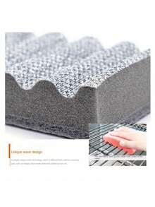 Double-Sided Heavy Duty Scrub Pad, One Side Rough And One Side Non-Scratch, Suitable For Outdoor Grill, Kitchen Sink Cleaning, Metal Pans, Multi-Color Options. PVC Abrasive Pad, Suitable For Kitchenware And Appliances, Non-Scratching, Easy To Remove Grease, Stains And Dust, Reusable And Washable, Applicable For Kitchen, Bathroom And Dining Room. - Multicolor - View 5