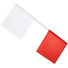 Referee Flags Volleyball Flags Judge Nylon Dual Color Official's Flag Track And Field Officials Flags For Sports Events Soccer Volleyball Football 13.19 X 13.78 Inches Red White - Red White - View 1