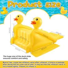 Seenelling - Tobogán inflable gigante de 98 pulgadas tobogán acuático inflable en 3D juego de agua al aire última intervensión piscina de verano juego de juguete para niños y adultos fiestas - Amarillo - Ver 3