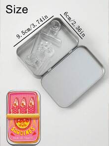 Metal Tin Box With Sardine Pattern - A DIY Mini Portable Storage Box, Compact Container And Foldable Mini Metal Box. Suitable For Storing Jewelry, Pills, Sewing Supplies, Etc. Also A Perfect Mother's Day Gift. - Multicolor - View 7