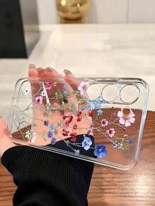 1 Piece Soft Phone Case With Artistic Floral Pattern, Compatible With Huawei Honor, Compatible With Redmi, Compatible With Galaxy A04e/12/A13/A14/A34/A50/A52/A53/A54/S21/S22/S23/S24/S25/S25Ultra/S25FE/S26/S26 PLUS/S26 ULTRA/S26 EDGE, 6A/7A/8A, 12T/13T/15T/15T Pro, International Version, Not The Domestic Version - 透明 3 - 查看 7