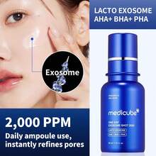 Medicube One Day Exosome Shot 毛孔安瓶 2000 30ml，含 2000ppm 乳酸菌外泌體，三重溫和 AHA BHA PHA、菸鹼醯胺、泛醇，輕盈不黏膩日常精華液，適用油性、混合性、敏感肌，細緻肌膚紋理與改善膚色不均 - 零一日外泌體毛孔安瓶 2000 30ml - 查看 6