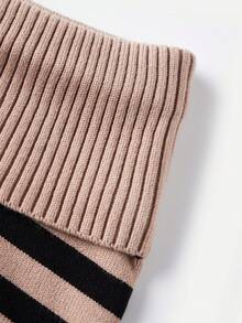 Women Y2K Striped Foldover Knit Shorts Low Waist Slim Fit Knit Mini Shorts Retro Micro Boxer Short Pants Streetwear Summer Clothes - 棕色 - 查看 10