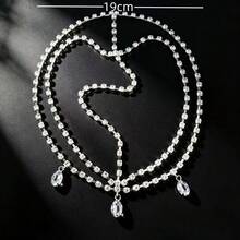 Băng đô cài tóc hình giọt nước nhiều lớp rỗng trong suốt dành cho nữ - Bạc - Xem 6