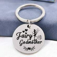 1pc Spanish Inspirational Quote "Time God Of Perfection" Letter Keychain, Engraved Motivational Gift For Colleagues, Teachers, Students - JYSK-0025 - View 2