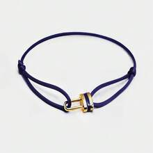 Vòng tay dây bện màu vàng đồng, trang sức tráng men cổ điển thiết kế từ thép không gỉ, phụ kiện thời trang. - Khóa tay cầm - Xem 5