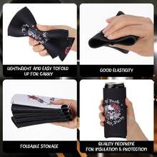 12 Pcs Bachelorette Party Can Sleeves - 'Till Death Do Us Party' Slim Coolers For Bridal Shower, Gothic Wedding Favors, Bridesmaid Gift - 查看 7
