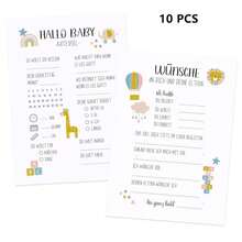 10/30 Pcs Baby Shower Guessing Game Cards To Fill In, Super Guessing Game For Shower Or Gender Reveal, Decorative Baby Shower Party Game, Creative Gift For Baby Shower, Great Fun For Mum Guests - Multicolor - View 10
