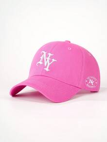 1pc Embroidered Gothic Letter NY Baseball Cap, Adjustable Outdoor Sun Protection Casual Hat Suitable For Spring/Autumn Travel Beach Vacation, Unisex Y2K Style Cap,Festival,Holiday - Baseball Cap - View 23