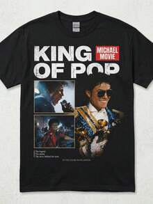 King Of Pop Movie T-Shirt, Iconic Fan Tee, Music Legend Tribute - Black - View 5
