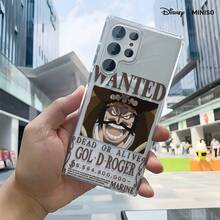 Funda de teléfono transparente con el cartel de "Se busca" de Gol D. Roger de One Piece, funda protectora de anime para Samsung S26 Ultra/S26 Edge/S26 Plus/S26/S25 Ultra/S25 Plus/S25/S25FE/S25Edge/S24Ultra/S24Plus/S24/S24FE/S23FE/S23Ultra/S23Plus/S23/S22Ultra/S22Plus/S22/A15/A16/A17/A35/A36/A37/A54/A55/A56/A57 para la novia - transparente - Ver 4