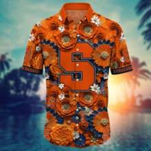 Syracuse Orange  Hawaiian Shirt For This Summer Customize Shirt Any Team - Multicolor - View 1