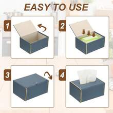 Chất liệu và kiểu dáng cao cấp, miệng hộp rộng, chống thấm nước, màu xám, phù hợp để trên bàn cà phê phòng khách, bàn trang điểm phòng ngủ và bàn làm việc văn phòng. - Màu xám đen - Xem 8