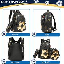Bộ 3 balo hình cầu, balo đi học dễ thương cho bé gái kèm hộp cơm, balo du lịch, phù hợp cho học sinh mẫu giáo, tiểu học, có thể đựng đồ dùng học tập. - Cặp sách hình quả bóng - Xem 9