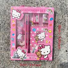 Sanrio Hello Kitty 1 Sets Of -Piece Stationery, Perfect As Student Prizes - Includes Notebook, Pencils, Ruler, Pencil Sharpener, Eraser, Christmas Gift Box - Suitable For Birthdays, Parties, Office Supplies And Student Rewards - Multicolor - View 6