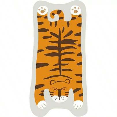 1 Piece, Carpet, Cute Animal Print Carpet, Creative Design Bedroom Mat, Comfortable And Soft Window Seat Cushion, Non-Fading And Washable Foot Mat, Suitable For Bed Accessories, Living Room Sofa, And Balcony Home Decoration.