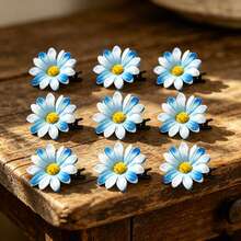 9pcs Blue Daisy Hair Clips, Cute Party Headpiece, Gift For Friends - Baby Blue - View 6