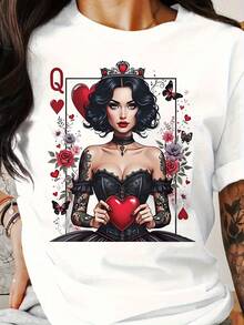 Women T-Shirts - [White] - View 1