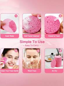 Bộ 13 món bông rửa mặt, bao gồm 10 miếng bông rửa mặt nén, 1 băng đô, 2 băng đeo cổ tay, thích hợp để làm sạch da mặt, tẩy tế bào chết, tẩy trang hoặc loại bỏ mặt nạ. - Nhiều màu - Xem 8