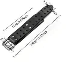 1pc Punk Rock Wide Leather Bracelet, Handmade Rivet Double-Layer Woven Wristband, Suitable For Motorcycle Rider Daily Wear, Exquisite Father's Day Gift - Black - View 10
