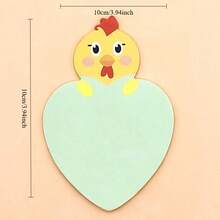 8pcs Set Of 200 Cartoon Animal Pattern Sticky Notes, Heart-Shaped Reminder Notes, Office Message Odd-Shaped Sticky Notes - one-size - View 5